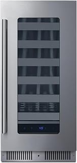 Summit 15” Wine Cellar, Stainless Steel- SDHW1532 | Built-in Wine Cellar, Shallow 18” Depth, 18 Bottle Capacity
