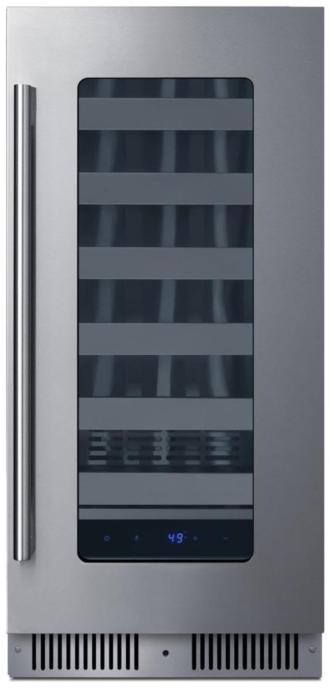 Summit 15” Wine Cellar, Stainless Steel- SDHW1532 | Built-in Wine Cellar, Shallo