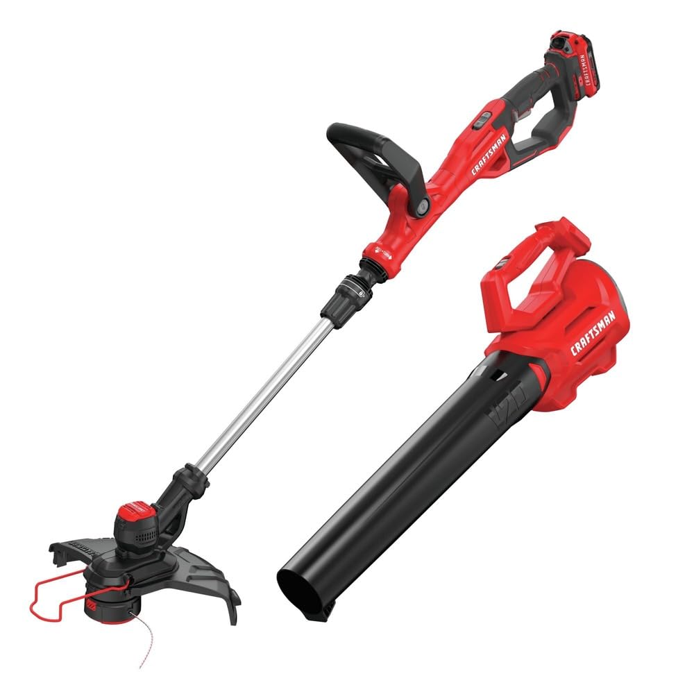 Craftsman CMCK197D1R V20 Cordless String Trimmer & Blower Kit (Renewed)