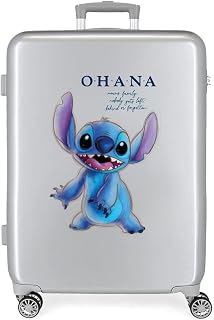 Disney 100 Stitch Medium Suitcase Grey 48 x 70 x 26 cm ABS Hard ABS Integrated TSA Lock 81L 2 kg 4 Double Wheels