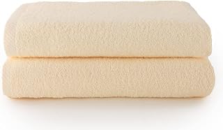 Top Towel - Plus - Large Bath Towels - Bath Towels - 2 Bath Towels - 70 x 140 cm - 100% Cotton - Natural