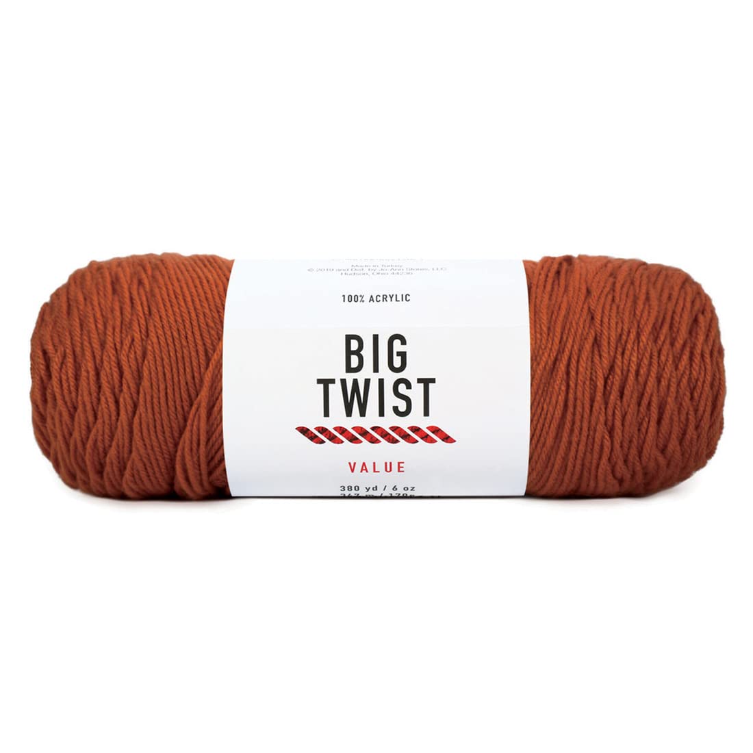 Craftz Value Worsted Yarn in (Rust) - 100% Acrylic, 6 oz, 380 Yards, CYC Weight 