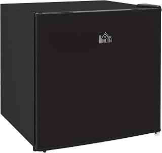 HOMCOM Tabletop Mini Freezer, 35L Capacity, Reversible Door, Black | Small Freezer, Two Keys, Adjustable Temperature, Removable Wire Shelf, Bedrooms, Home Office