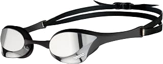 ARENA Cobra Ultra Swipe Mirror Unisex Adult Racing Swimming Goggles, Swimming Pool Goggles with Curved Mirror Lenses, Anti-Fog, UV Protection, 5 Interchangeable Nose Bridges