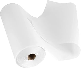 SEUNMUK Chinese Calligraphy Rice Paper Roll, 13.8 Inch x 328 Ft White Half Raw Half Ripe Rice Sumi Xuan Paper Without Grids