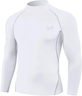 MEETYOO Men's Compression Long Sleeve Shirt Moisture Wicking for Gym