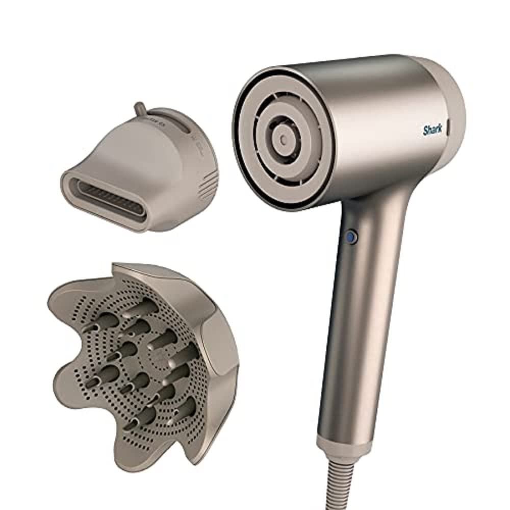Shark HD113BRN Blow Dryer HyperAIR Fast-Drying with IQ 2-in-1 Concentrator, Styl