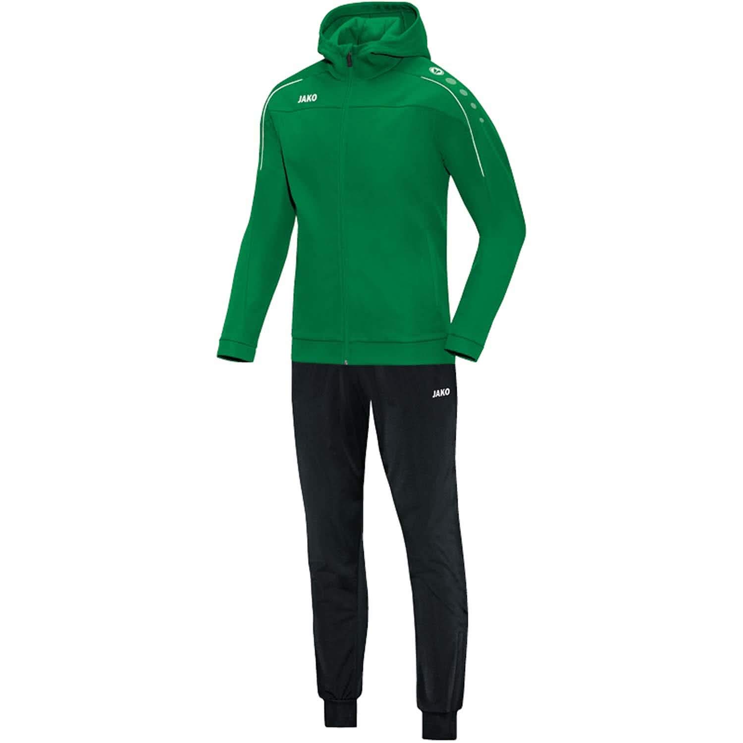 JAKO Classico M9450 Men's Polyester Tracksuit with Hood, Night Blue/Citro, XXL