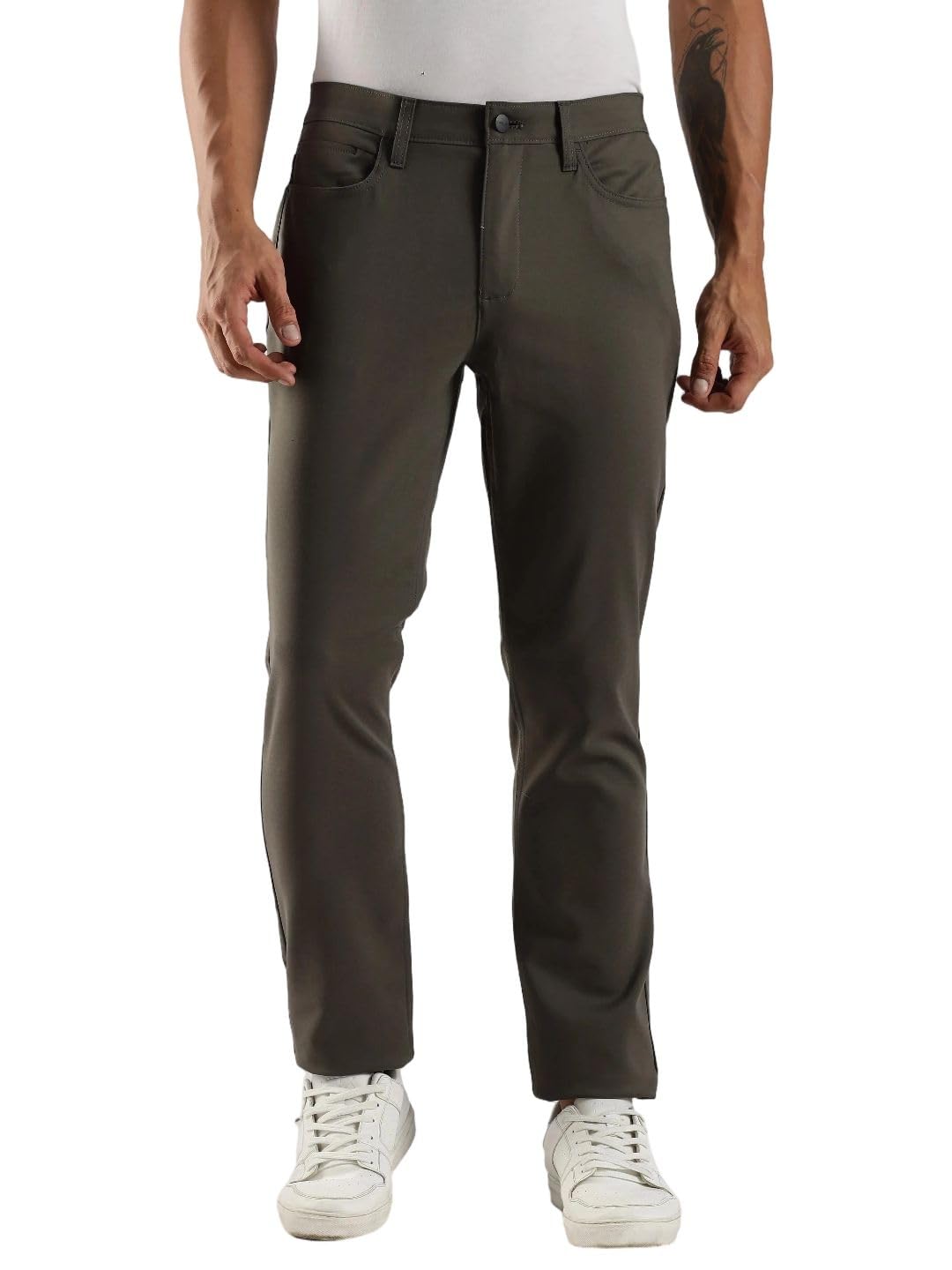 Calvin Klein Men's Move 365 Stretch Slim Fit Wrinkle Resistant Tech Woven Pant