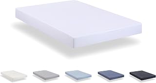 Todocama - Adjustable Fitted Sheet in Extra Soft Brushed Microfibre, 90 x 190/200 cm, White