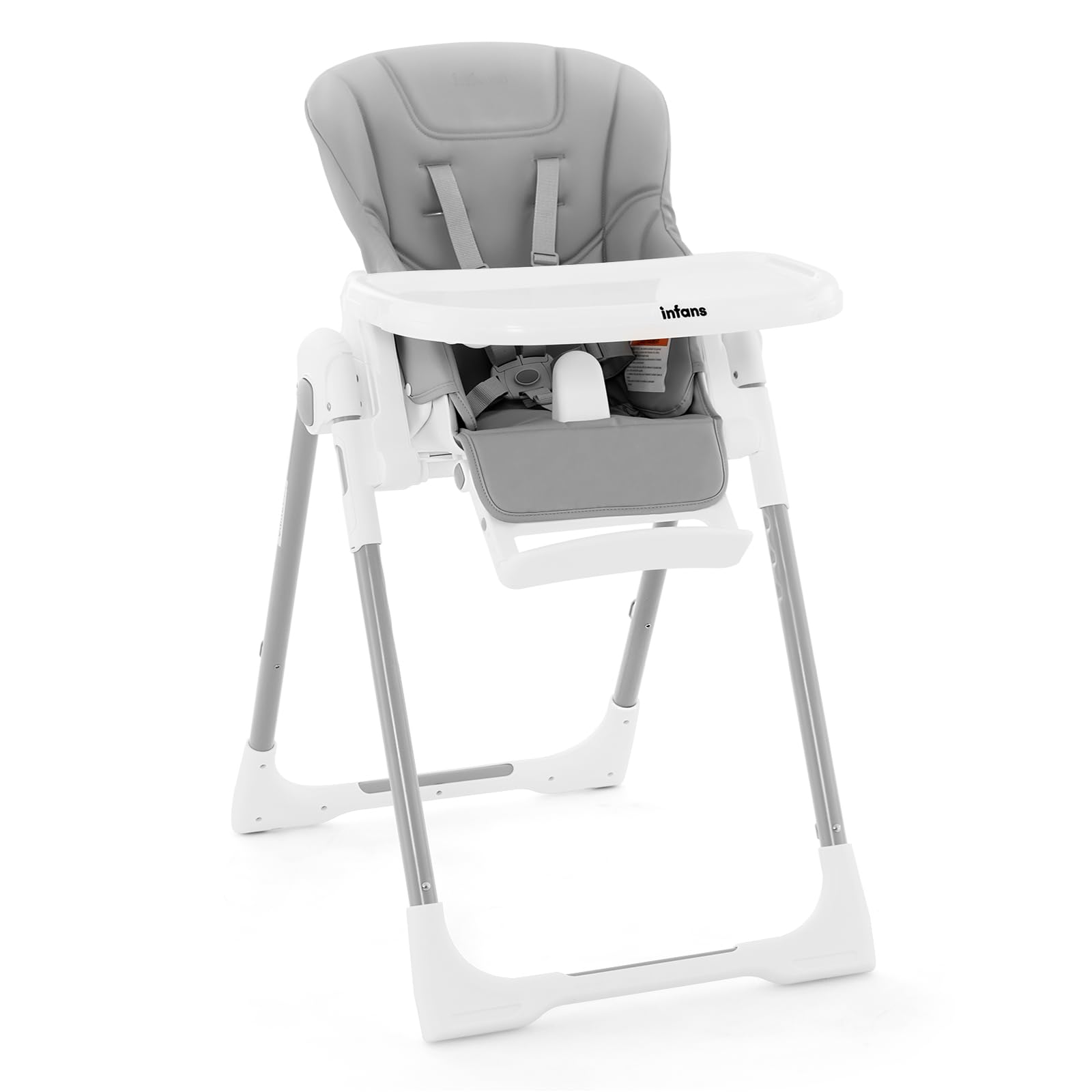 INFANS High Chair for Babies & Toddlers, Foldable Highchair with Multiple Adjust