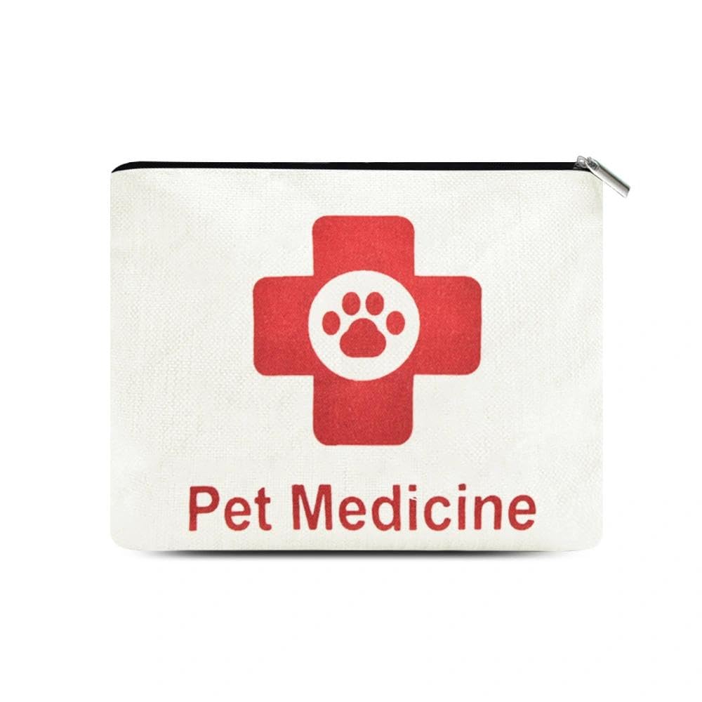 Dog Cat Medicine Makeup Bag Pet Lover Medicine Organizer Storage Pouch Pet Pill 