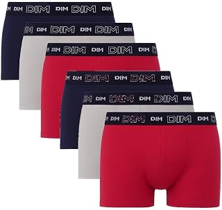 Dim Calzoncillo Tipo Bóxer Cotton Stretch Respirant X6 Boxer Hombre (Pack de 6)