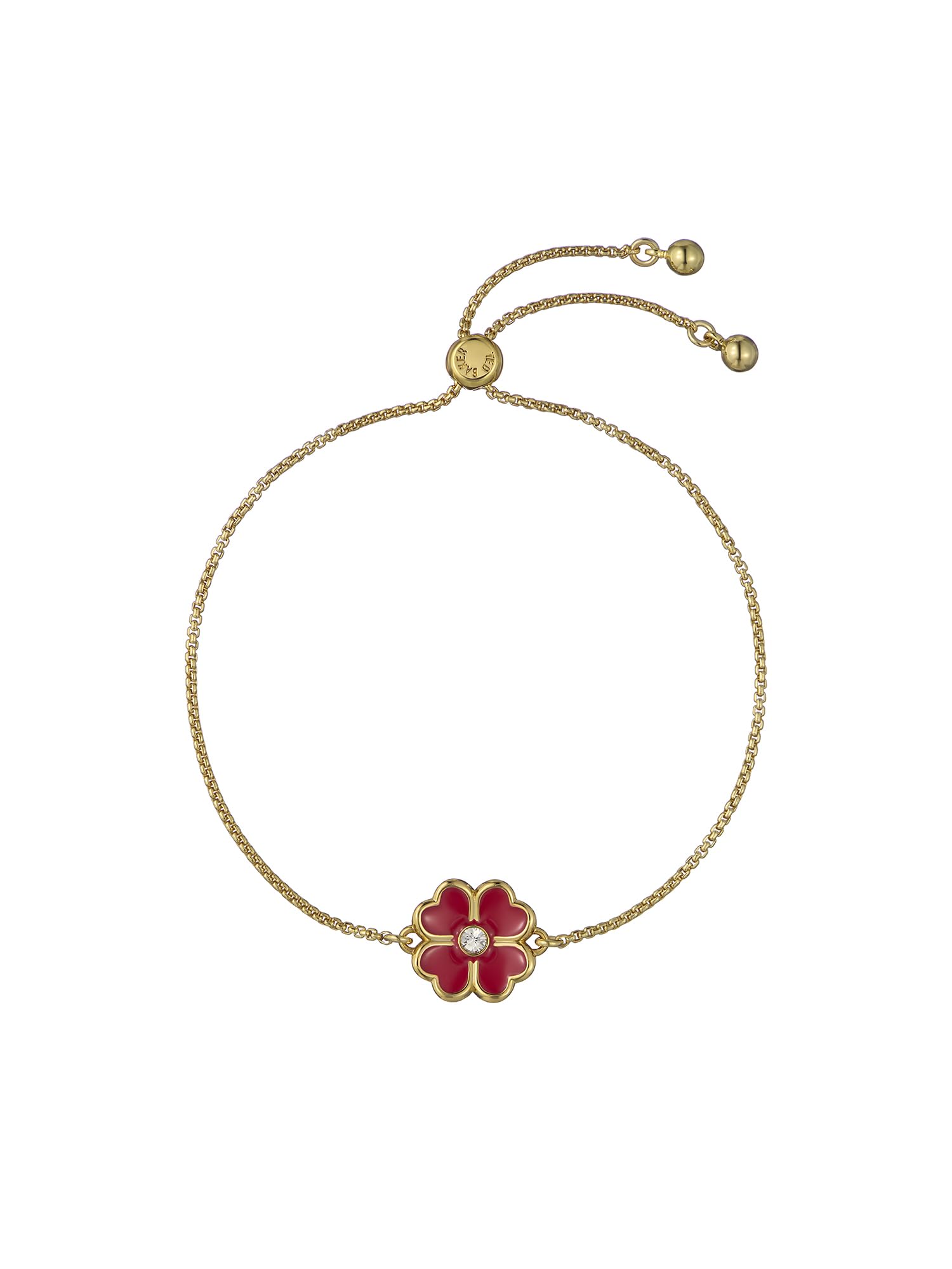Ted Baker London Felicity - Braccialetto regolabile da donna con fiore smaltato