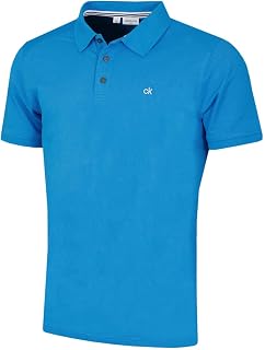 Calvin Klein Men's 2026 Golf Campus 3 Button Polo Shirt Ribbed Collar