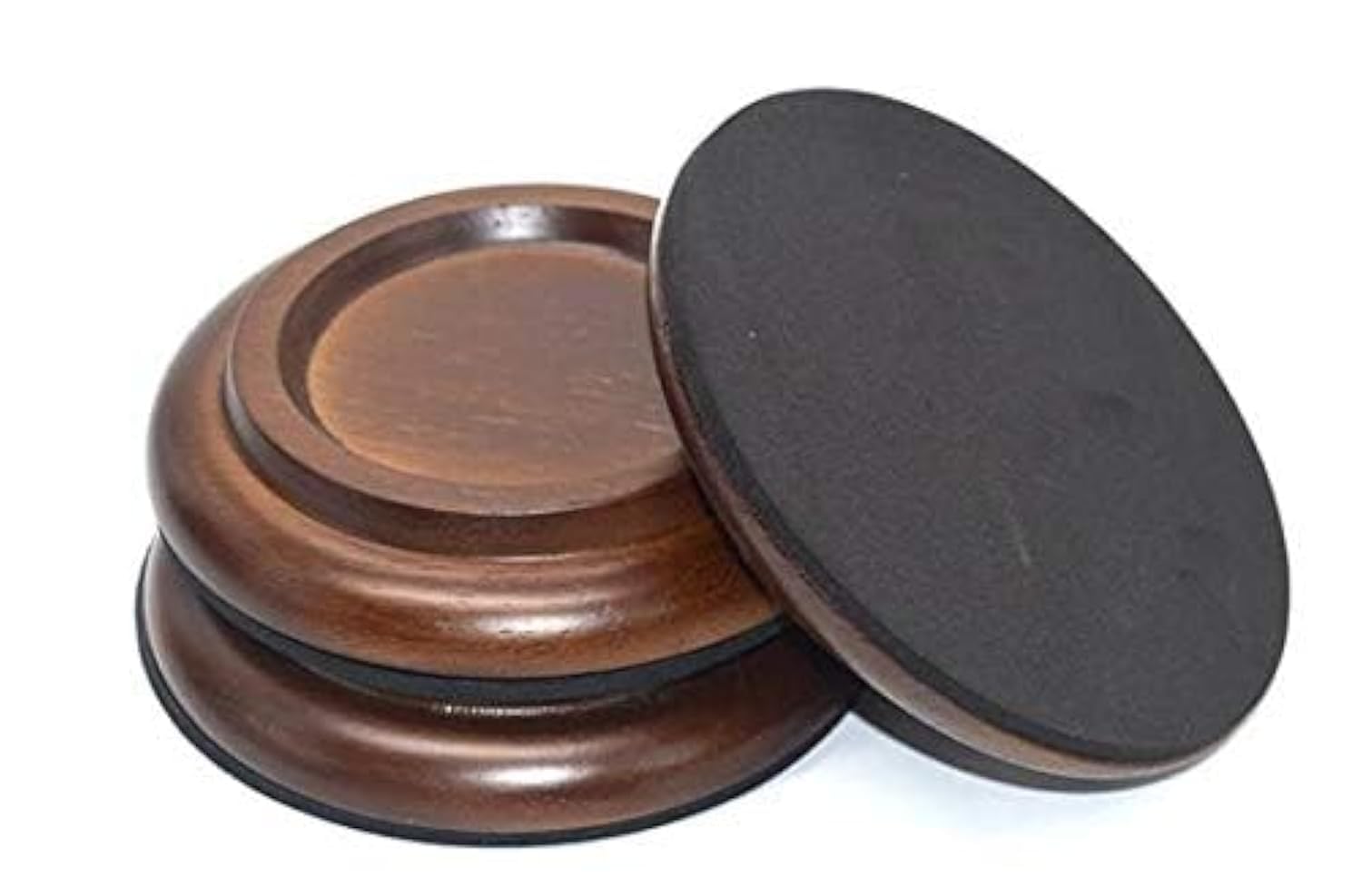 FameFame 3 Pack for Grand Pianos, Solid Wood Piano Caster Cups, Brown | Non-Slip
