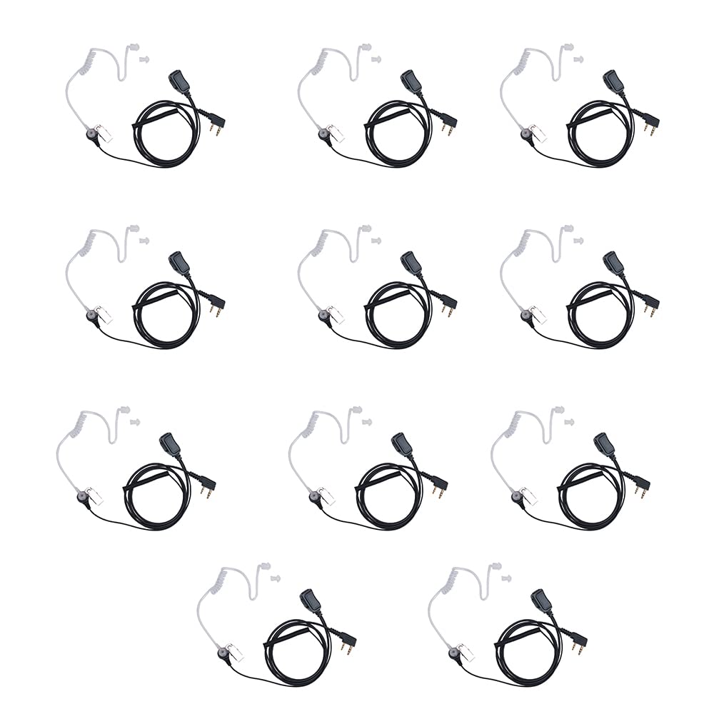 2 Way Radio Earpiece Compatible with Kenwood Baofeng UV-5R BF-888S 10PCS