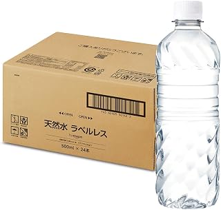 by Amazon Natural Water Label-Free 16.9 fl oz (500 ml) x 24 Bottles, Fujisan Natural Water, Contains Vanadium, Water, Mineral Water, Plastic Bottle, Produced in Shizuoka Prefecture, 16.9 fl oz (500 ml