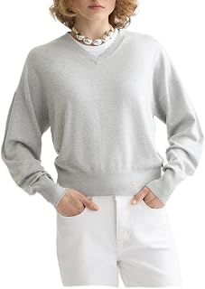 Scotch & Soda Women's Relaxed-fit V-Neck Pullover Sweater (Pack of 1)