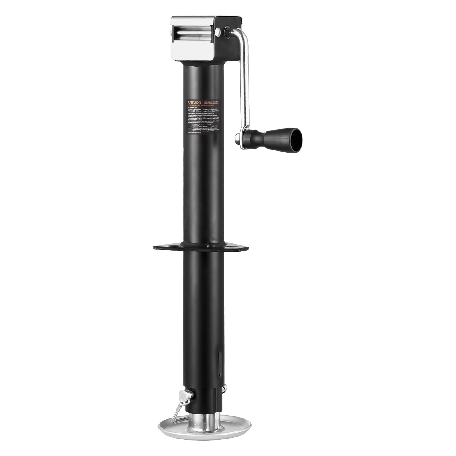 VEVOR 5000 lbs A-Frame Trailer Jack, 15" Vertical Travel, Adjustable Drop L