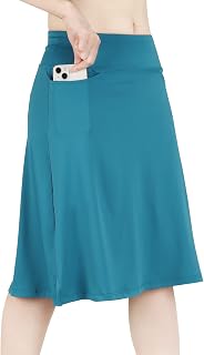 Modest Knee Length Skorts Women's Mid Length Athletic Skirt Active Running Skirt