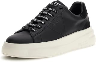 Guess Elba - Men's Black Leather Casual Low Sneakers