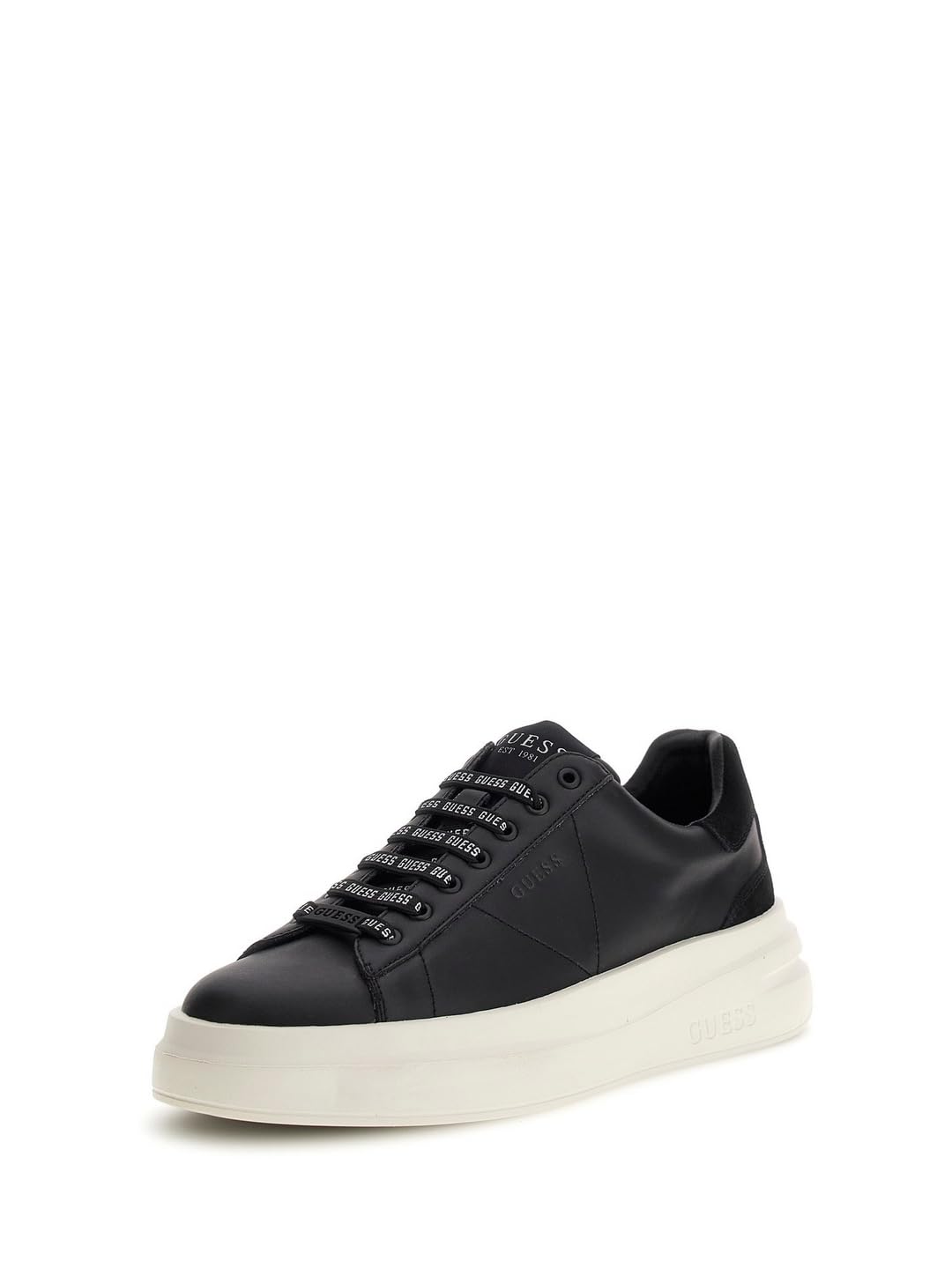 Guess Elba - Men's Black Leather Casual Low Sneakers