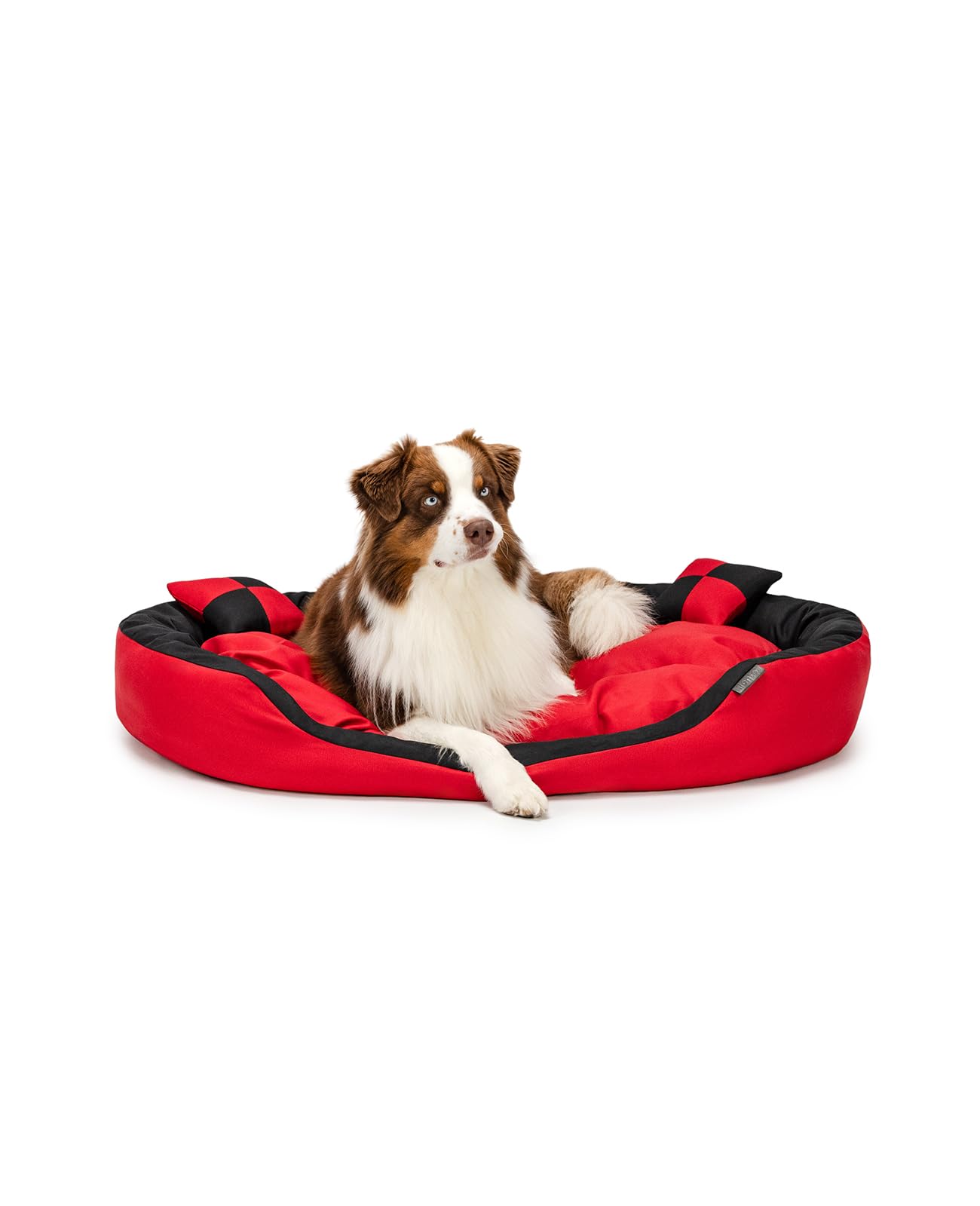 Lionto 4-in-1 Dog Bed, 110 x 80 cm, Red/Black