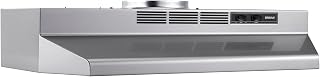 Broan-NuTone 30-Inch Fingerprint Resistant Convertible Under-Cabinet Range Hood, 230 Max Blower CFM, 30", Stainless Finish with PrintGuard