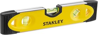STANLEY Shockproof Torpedo Level, 230mm/9', Magnetic Plate, Ideal for Hands Free Levelling, Horizonal, Verticle and 45 Degree Vials, 0-43-511