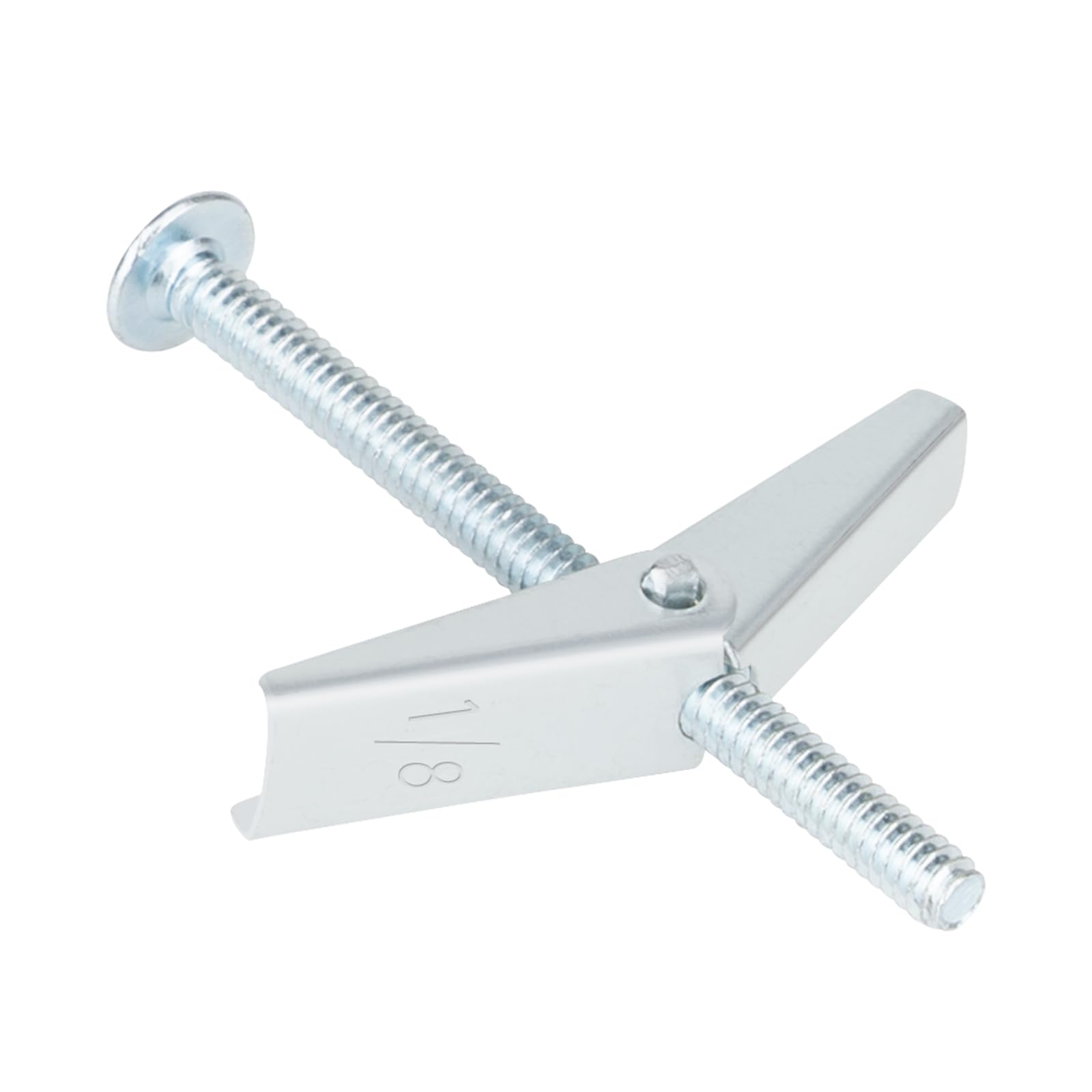 50 Pcs 1/8 Inch Heavy Duty Metal Drywall Anchors Kit | Toggle Bolts and Wing Nut