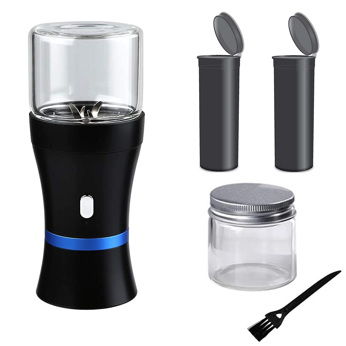 Spacenight Electric Herb Grinder COMPACT for Flower Buds, USB-Rechargeable, 2pcs