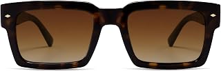 SOJOS Classic Retro Square Polarized Sunglasses Womens Mens, 80s 90s Trendy Rectangle Shades SJ2393