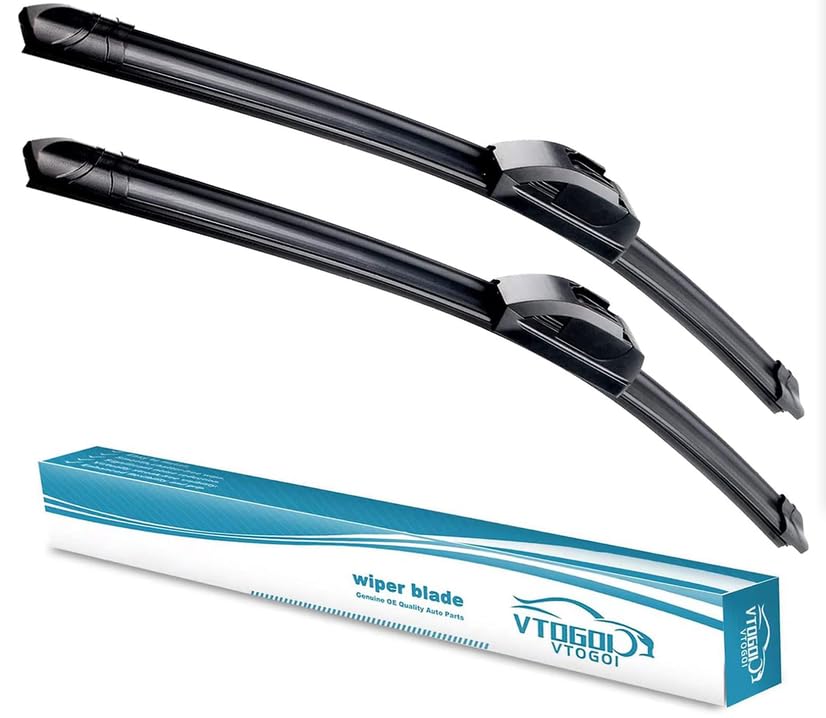 VTOGOI 26"+18" Beam Wiper Blades - for J‑Hook (Pack of 2) | OEM Premium Windshie