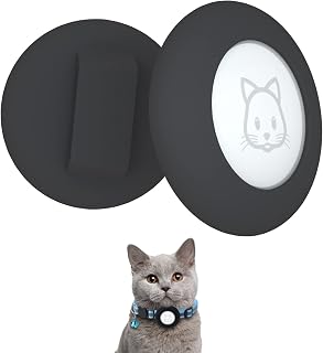 SimpleThings Airtag Cat Collar Holder, Pet Silicone Protective Case | 2Pack Waterproof Case Cover for Apple Air-tag Cat Dog Pet Collar Within 3/8 inch