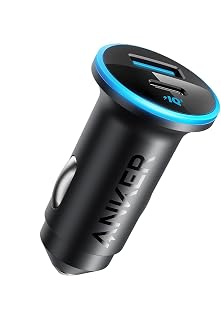 Anker 323 52.5W USB C Car Charger with 30W PowerIQ 3.0 Fast Charging | Cigarette Lighter Adapter, for iPhone 17 / 16 / 15 / 14 / 13 / 12 Series, Galaxy S25 / S24, Pixel, and More