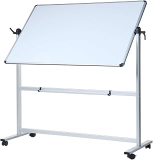 VIZ-PRO Double-Sided Magnetic Mobile Whiteboard, 72" x 48"