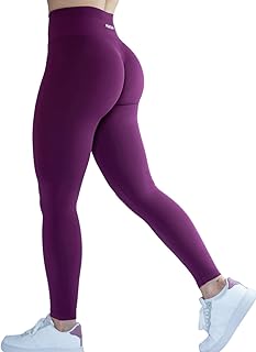 AUROLA Workout Leggings for Women Seamless Scrunch Tights Tummy Control Gym Fitness Girls Sports Active Yoga Pants
