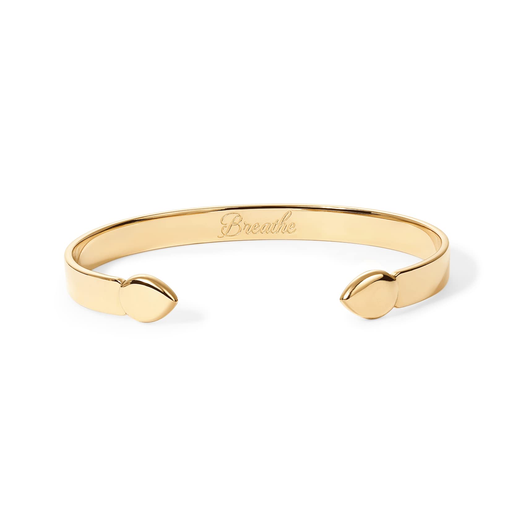 PAVOI Waterproof Bangle Bracelets for Women, 14K Gold Plated Mantra Cuff