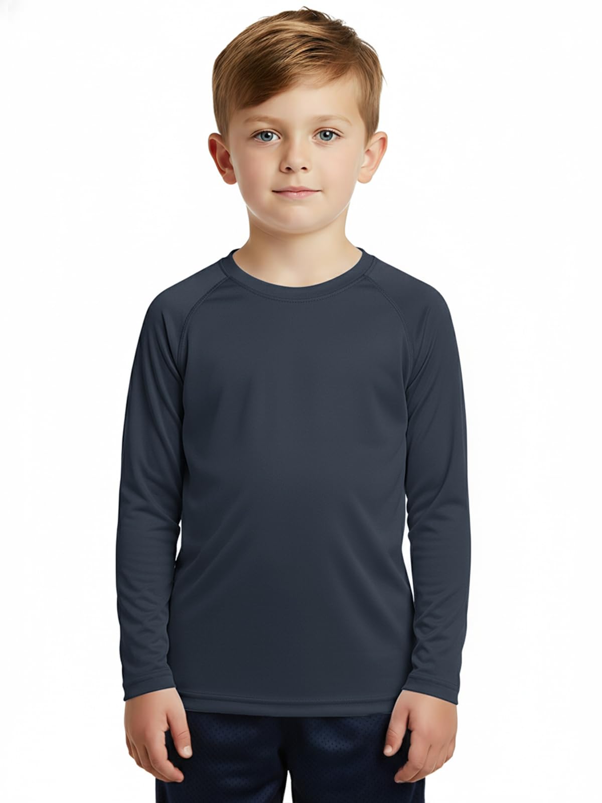 DEVOROPA Boys UPF 50+ Rash Guard Swim Shirt Long Sleeve Quick Dry Lightweight Ki