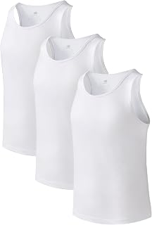 DAVID ARCHY Men's Undershirts T-Shirt Tank Top Business Casual Bamboo Fibre Soft Silky Short Sleeve Sleeveless Breathable Vest T-Shirt Men's Undershirt Fitted Pack of 3/5