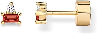 PAVOI 14K Gold Plated Dainty Birthstone Flatback Stud Earrings for Women