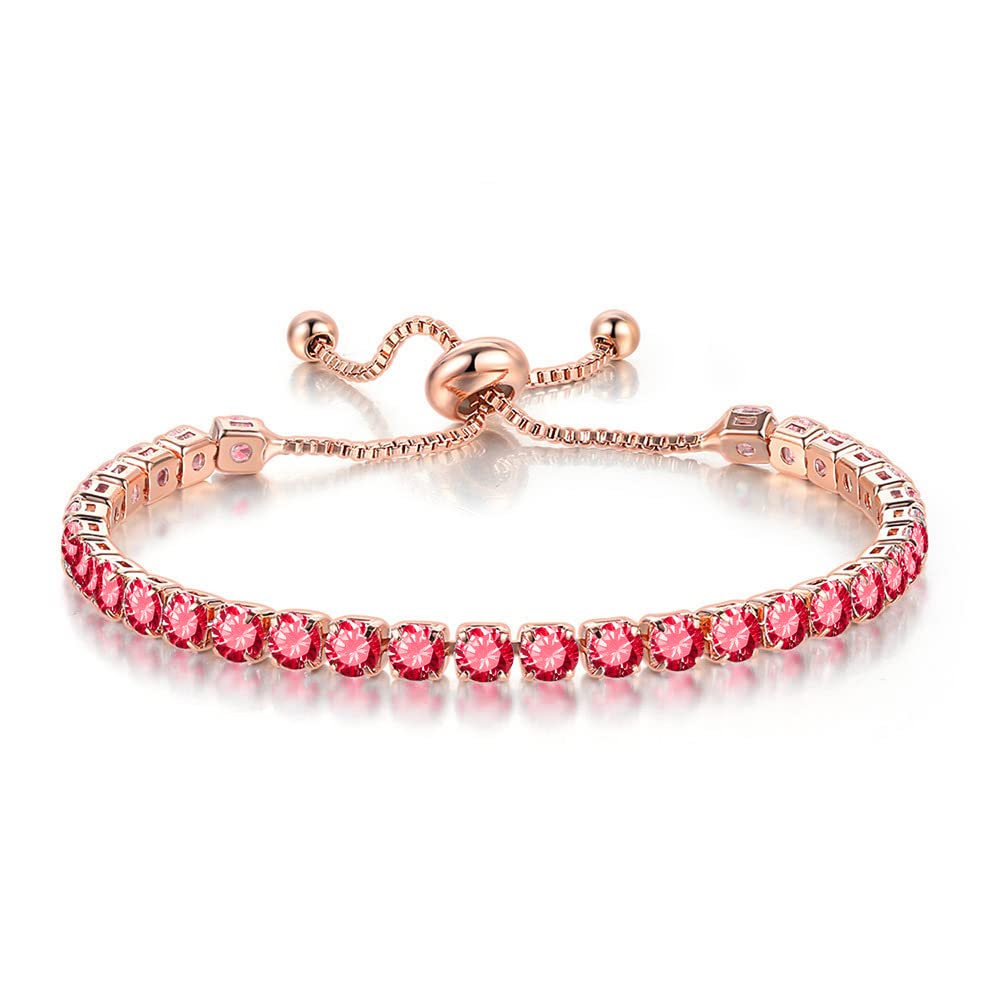 Tennis Bracelets for Women Men Adjustable Charm Link Bracelet 14K Gold Plated Da