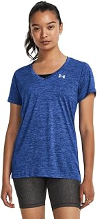 Under Armour Women's Tech Short Sleeve V – Twist, Short Sleeve and Breathable Running Shirt for Women, Ultralight T-Shirt with Loose Fit