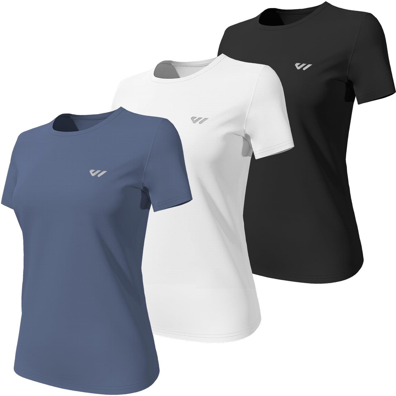 Wulibike Women's Sports T-Shirt Short Sleeve Breathable Quick Dry Gym Running 3/