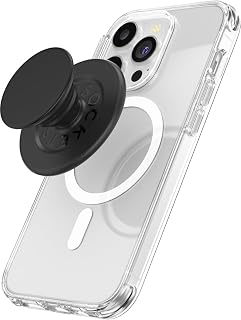 PopSockets Mobile Phone Grip for MagSafe, Magnetic Holder, Mobile Phone Stand, Black