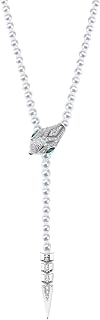 IDOKAWA Long Layered Pearl Necklaces for Women, Vintage Statement Jewelry