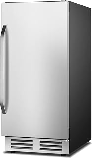 Velieta 15 Inch Outdoor Beverage Refrigerator Cooler,Stainless Steel | 127 Cans Beverage Fridge with French Door Under Counter Built-in or Freestanding, Perfect for Beer, Cola