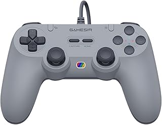 GameSir Tegenaria Lite Wired Game Controller For Switch, Android, iOS, PC, Steam With Retro 90s Design, Hall Effect Sticks, 1000Hz Polling Rate, Dual Rumble Motors, Mappable Back Buttons, Ultra-Low Latency, Ergonomic Design -Retro Gray