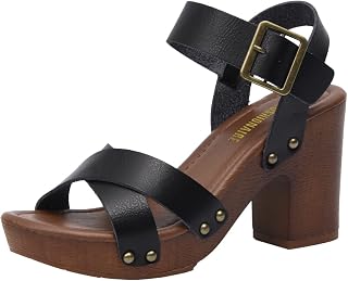 Dunes Women's Sayer Faux Wood Sandal +Comfort Foam & LiteSole Technology